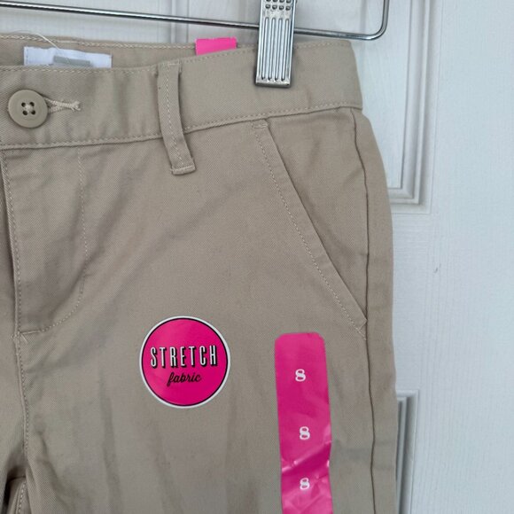 NWT The Children's Place Girls, Sandy Khaki Uniform Bermuda Shorts, Size 8 - Picture 3 of 12
